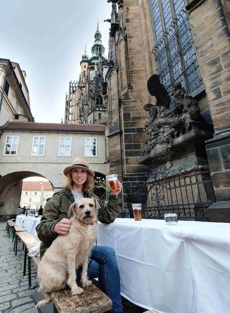 Prague with a dog