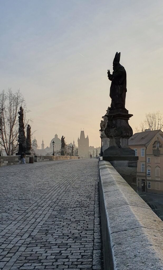 Charles bridge in the morning